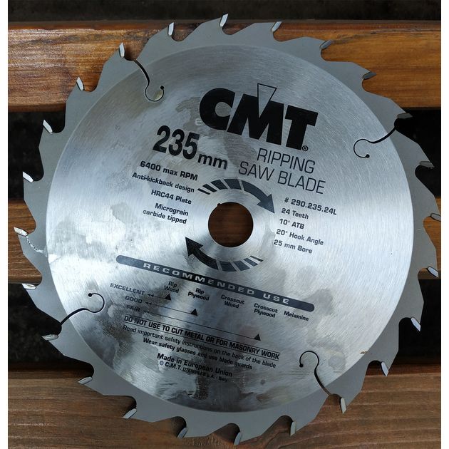 Пила CMT 235x25 мм, Z24 для ручных циркулярных пил, фото , изображение 13 | SNABZHENIE.com.ua