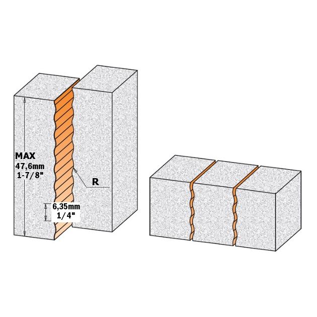 Фреза для сращивания искусственного камня CMT 15,87x51,5x89 мм, хв. 12 мм, фото , изображение 2 | SNABZHENIE.com.ua