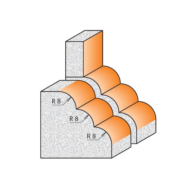 Фреза декоративна по штучному каменю 66,7 x 41,3 x 89,8 мм, хвостовик 12,7 мм CMT (880.521.11), фото , зображення 2 | SNABZHENIE.com.ua