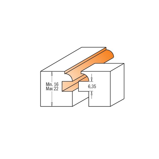 Фрези комплект “меблева обв'язка” 28,7 x 79,2 мм, хвостовик 12,7 мм CMT (891.512.11), фото , зображення 2 | SNABZHENIE.com.ua
