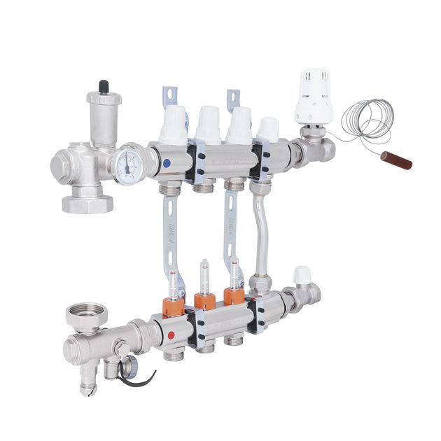Коллекторная группа Icma 3/4" с 3 выходами и расходомером A2K013, фото  | SNABZHENIE.com.ua
