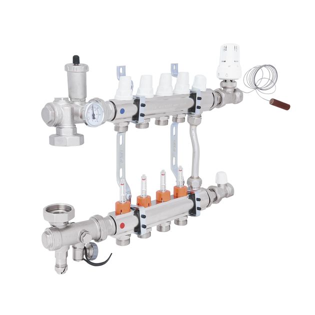 Коллекторная группа Icma 3/4", 4 выхода, с расходомером A2K013, фото  | SNABZHENIE.com.ua