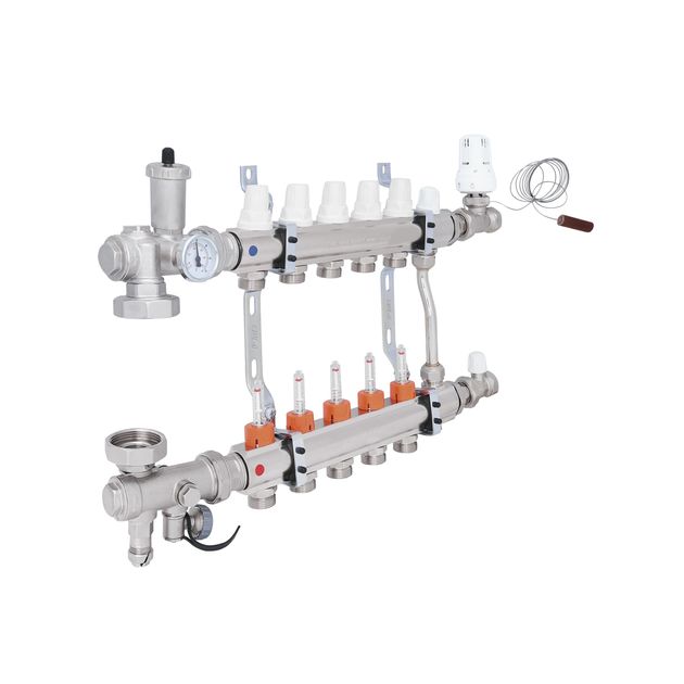 Коллекторная группа Icma 3/4", 5 выходов, с расходомером A2K013, фото  | SNABZHENIE.com.ua