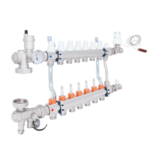 Коллекторная группа Icma 3/4" 7 выходов с расходомером №A2K013, фото  | SNABZHENIE.com.ua