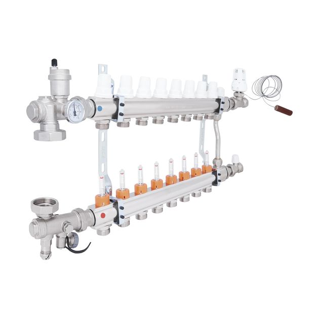 Коллекторная группа Icma 3/4", 8 выходов, с расходомером A2K013, фото  | SNABZHENIE.com.ua