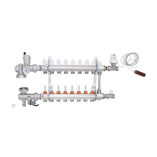 Коллекторная группа Icma 3/4", 8 выходов, с расходомером A2K013, фото , изображение 3 | SNABZHENIE.com.ua Коллекторная группа Icma 3/4", 8 выходов, с расходомером A2K013, фото , изображение 3 | SNABZHENIE.com.ua