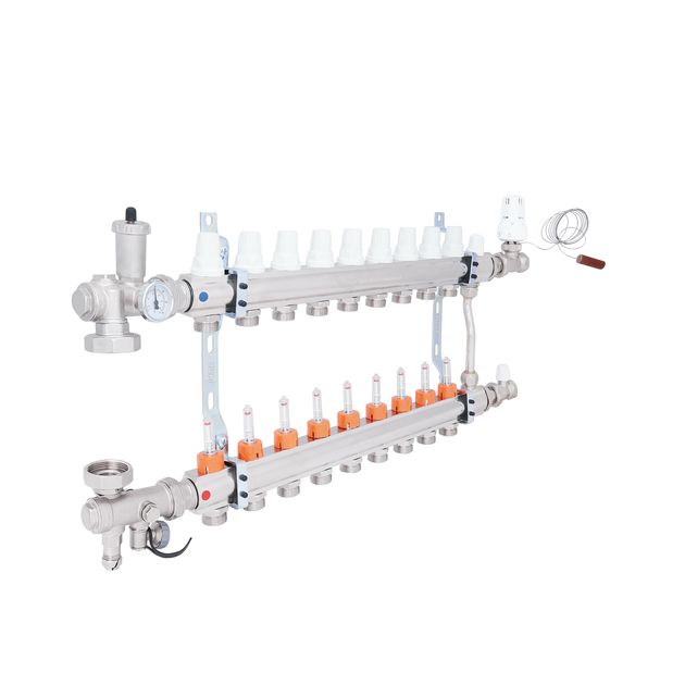 Коллекторная группа Icma 3/4", 9 выходов, с расходомером №A2K013, фото  | SNABZHENIE.com.ua