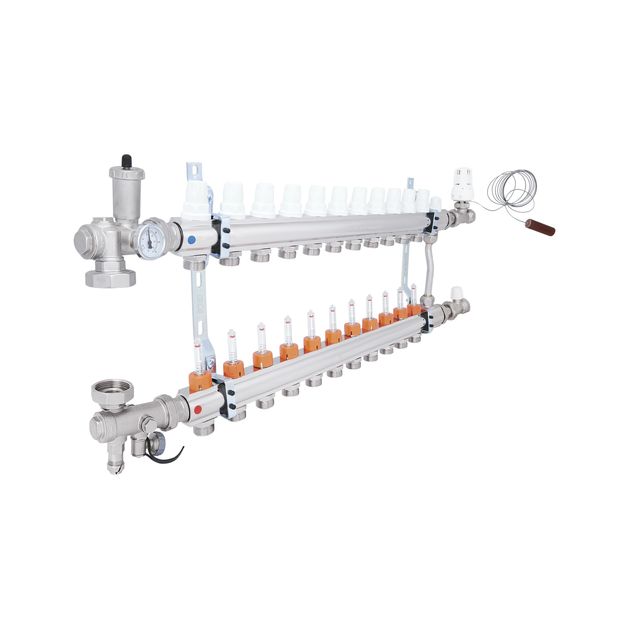 Коллекторная группа Icma 3/4" на 11 выходов с расходомером, фото  | SNABZHENIE.com.ua