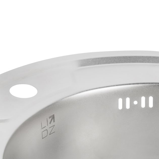 Кухонная мойка Lidz 490-A, 0,6 мм, Satin, фото , изображение 6 | SNABZHENIE.com.ua