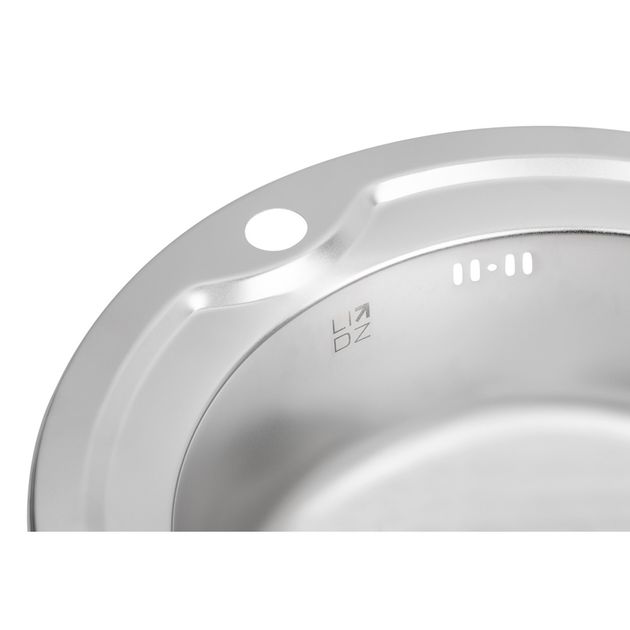 Кухонна мийка Lidz 510-D 0,6 мм Satin (LIDZ510D06SAT), фото , зображення 6 | SNABZHENIE.com.ua Кухонна мийка Lidz 510-D 0,6 мм Satin (LIDZ510D06SAT), фото , зображення 6 | SNABZHENIE.com.ua