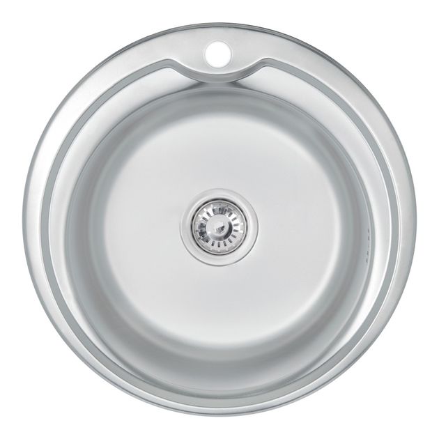 Мойка кухонная Lidz 510-D 0,8 мм Satin (LIDZ510DSAT), фото  | SNABZHENIE.com.ua