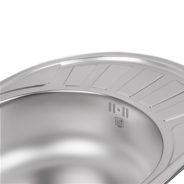 Кухонна мийка Lidz 5745 0,6 мм Satin (LIDZ574506SAT), фото , зображення 6 | SNABZHENIE.com.ua Кухонна мийка Lidz 5745 0,6 мм Satin (LIDZ574506SAT), фото , зображення 6 | SNABZHENIE.com.ua