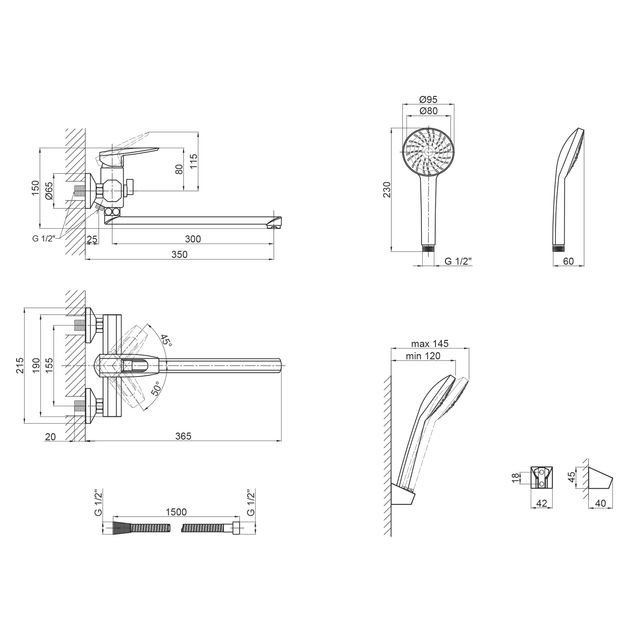 Смеситель для ванны Lidz CRM 13 33 005-1 New, фото , изображение 2 | SNABZHENIE.com.ua Смеситель для ванны Lidz CRM 13 33 005-1 New, фото , изображение 2 | SNABZHENIE.com.ua