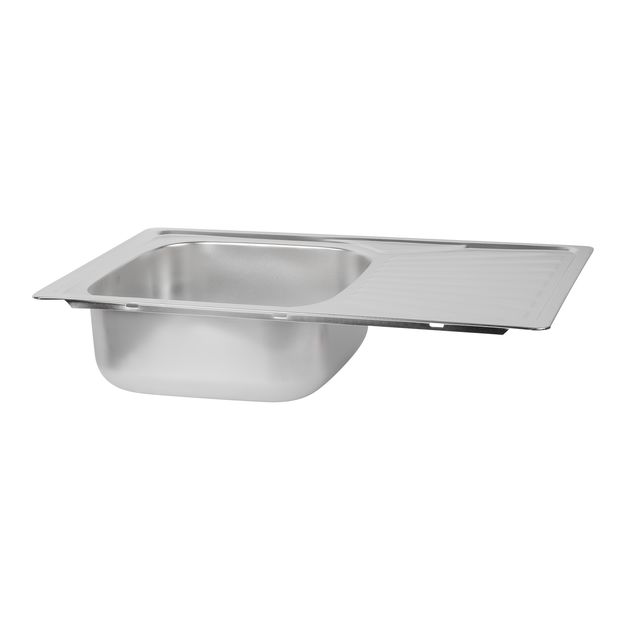 Кухонная мойка Lidz 7848 Satin 0,8 мм (LIDZ7848SAT), фото , изображение 4 | SNABZHENIE.com.ua