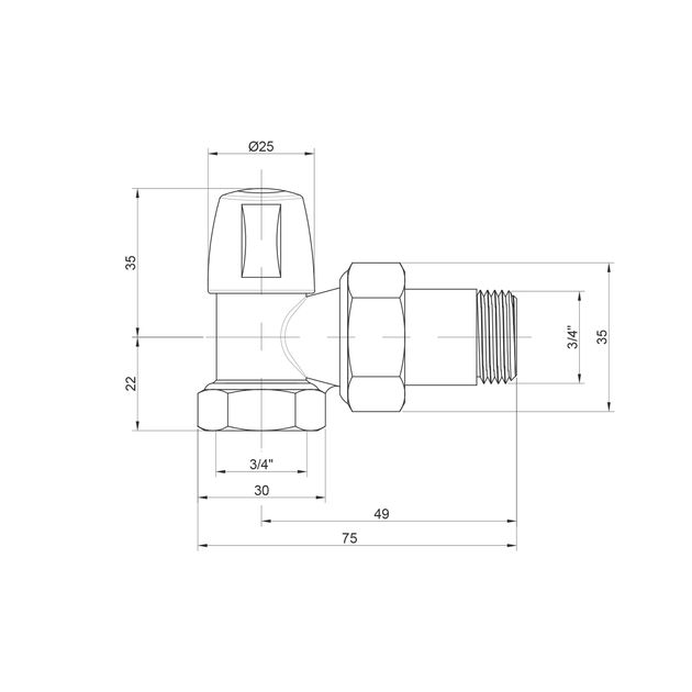 Кран радіаторний Icma 3/4 кутовий без ручки №805, фото , зображення 2 | SNABZHENIE.com.ua Кран радіаторний Icma 3/4 кутовий без ручки №805, фото , зображення 2 | SNABZHENIE.com.ua