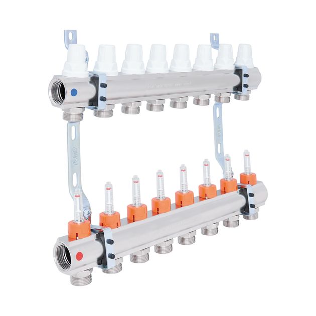 Коллектор Icma 1/8", 8 выходов с расходомерами K013, фото  | SNABZHENIE.com.ua