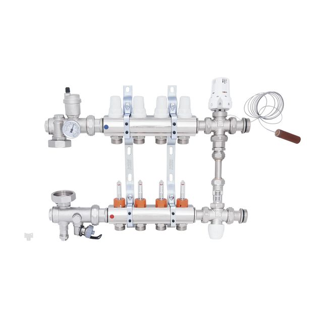 Коллекторная группа Icma 1, 4 выхода с расходомером K0111, фото , изображение 3 | SNABZHENIE.com.ua Коллекторная группа Icma 1, 4 выхода с расходомером K0111, фото , изображение 3 | SNABZHENIE.com.ua