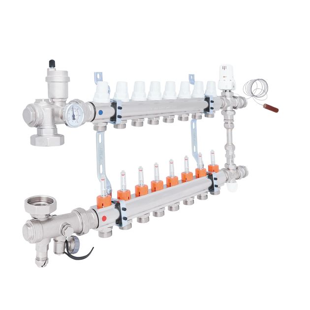 Коллекторная группа Icma 1/8" 8 выходов с расходомером K0111, фото  | SNABZHENIE.com.ua