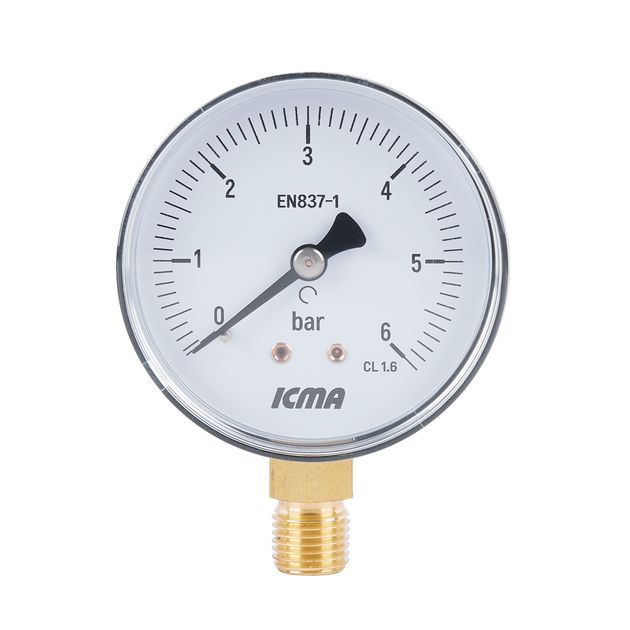 Манометр Icma 1/4 0-10 бар, нижнє підключення №244, фото  | SNABZHENIE.com.ua