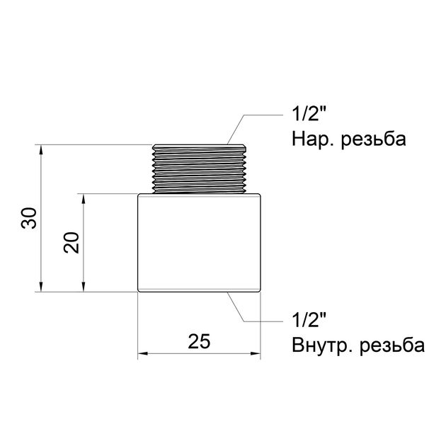 Подовжувач Icma 20х1/2 №19, фото , зображення 2 | SNABZHENIE.com.ua Подовжувач Icma 20х1/2 №19, фото , зображення 2 | SNABZHENIE.com.ua