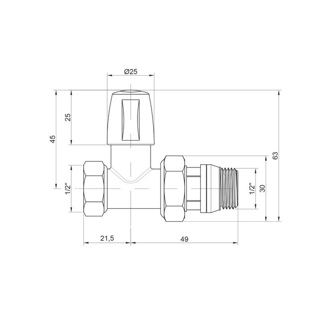 Кран радиаторный Icma 1/2" прямой антипротечка без ручки №815+940, фото , изображение 2 | SNABZHENIE.com.ua Кран радиаторный Icma 1/2" прямой антипротечка без ручки №815+940, фото , изображение 2 | SNABZHENIE.com.ua