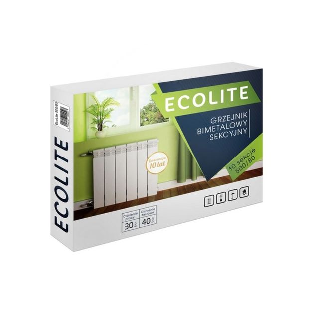 Радіатор біметалічний Ecolite 500/80 1,16 кг, фото , зображення 3 | SNABZHENIE.com.ua Радіатор біметалічний Ecolite 500/80 1,16 кг, фото , зображення 3 | SNABZHENIE.com.ua