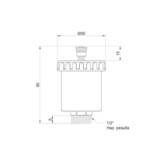 Воздухоотводчик автоматичний Icma 1/2 для геліосистеми №S110, фото , зображення 2 | SNABZHENIE.com.ua Воздухоотводчик автоматичний Icma 1/2 для геліосистеми №S110, фото , зображення 2 | SNABZHENIE.com.ua