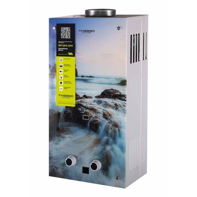Газовая колонка Thermo Alliance JSD20-10GA 10 л, стеклянная панель "Море", фото , изображение 3 | SNABZHENIE.com.ua Газовая колонка Thermo Alliance JSD20-10GA 10 л, стеклянная панель "Море", фото , изображение 3 | SNABZHENIE.com.ua