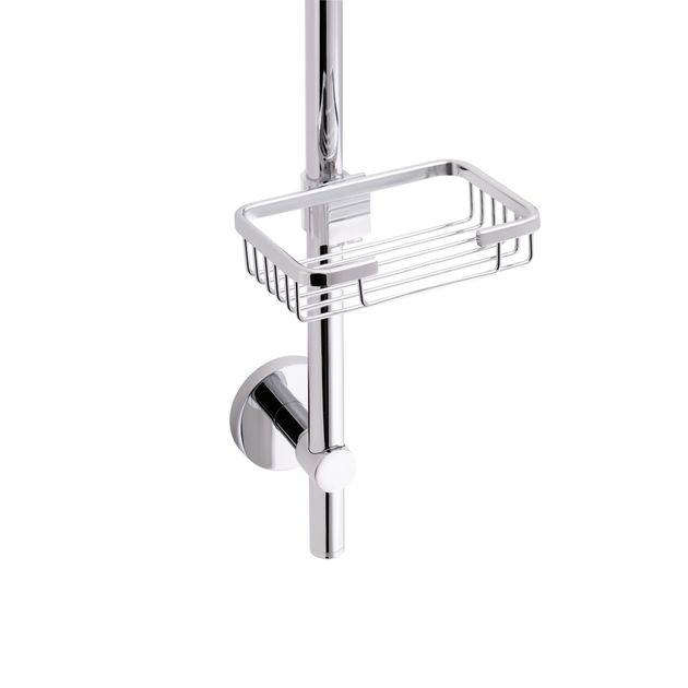 Штанга для душа Qtap 003 с мыльницей и держателем, фото , изображение 4 | SNABZHENIE.com.ua