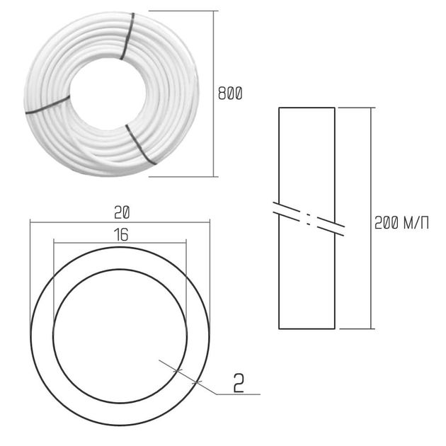 Труба GOLD-PEX Icma 20х2 мм, 200 м №P198, фото , изображение 2 | SNABZHENIE.com.ua Труба GOLD-PEX Icma 20х2 мм, 200 м №P198, фото , изображение 2 | SNABZHENIE.com.ua