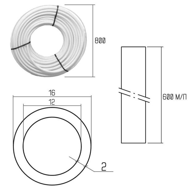 Труба GOLD-PEX Icma 16х2 мм, 600 м №P198, фото , зображення 2 | SNABZHENIE.com.ua Труба GOLD-PEX Icma 16х2 мм, 600 м №P198, фото , зображення 2 | SNABZHENIE.com.ua