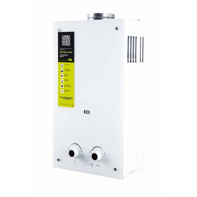 Газовая колонка Thermo Alliance JSD20-10GE 10 л, стеклянная панель White, фото , изображение 3 | SNABZHENIE.com.ua Газовая колонка Thermo Alliance JSD20-10GE 10 л, стеклянная панель White, фото , изображение 3 | SNABZHENIE.com.ua