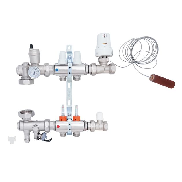 Коллекторная группа Icma 3/4" 2 выхода с расходомером A3K013, фото , изображение 3 | SNABZHENIE.com.ua Коллекторная группа Icma 3/4" 2 выхода с расходомером A3K013, фото , изображение 3 | SNABZHENIE.com.ua