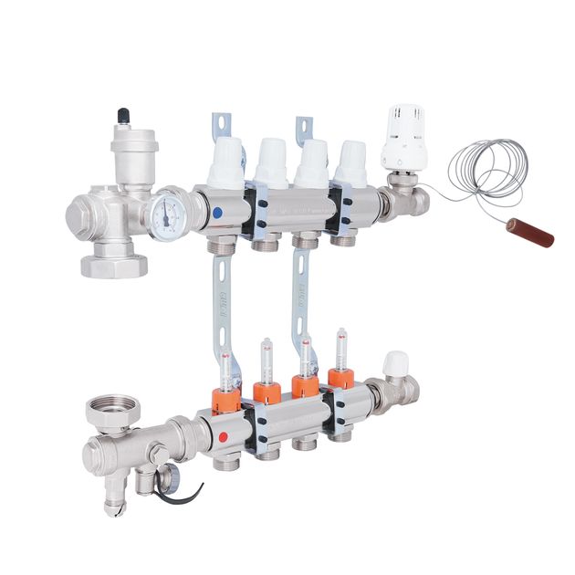Коллекторная группа Icma 3/4", 4 выхода, с расходомером №A3K013, фото  | SNABZHENIE.com.ua