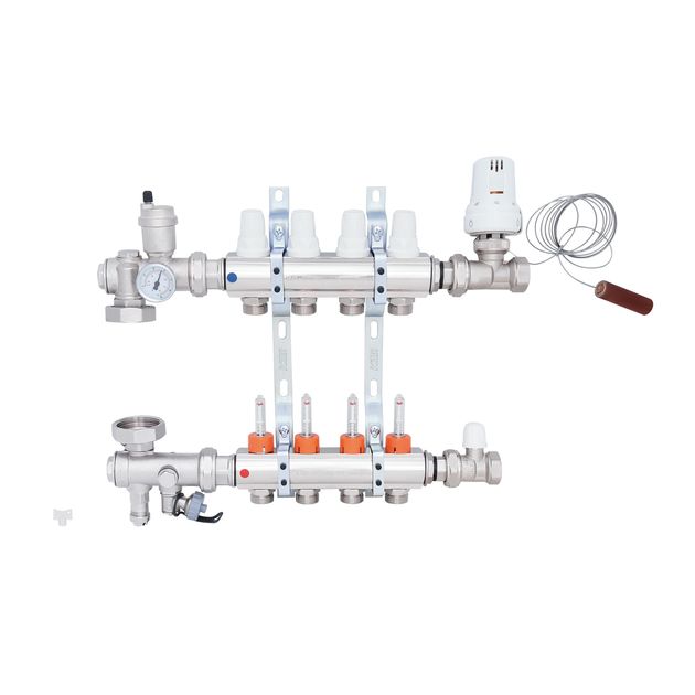 Коллекторная группа Icma 3/4", 4 выхода, с расходомером №A3K013, фото , изображение 3 | SNABZHENIE.com.ua Коллекторная группа Icma 3/4", 4 выхода, с расходомером №A3K013, фото , изображение 3 | SNABZHENIE.com.ua
