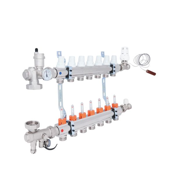 Коллекторная группа Icma 3/4" 7 выходов с расходомером A3K013, фото  | SNABZHENIE.com.ua