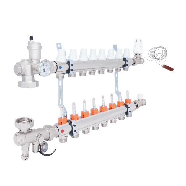 Коллекторная группа Icma 3/4", 8 выходов, с расходомером A3K013, фото  | SNABZHENIE.com.ua