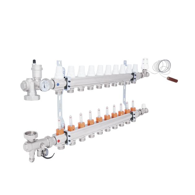 Коллекторная группа Icma 3/4" 10 выходов с расходомером A3K013, фото  | SNABZHENIE.com.ua
