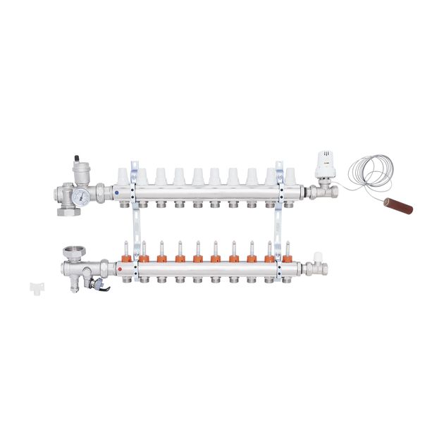 Коллекторная группа Icma 3/4" 10 выходов с расходомером A3K013, фото , изображение 3 | SNABZHENIE.com.ua Коллекторная группа Icma 3/4" 10 выходов с расходомером A3K013, фото , изображение 3 | SNABZHENIE.com.ua