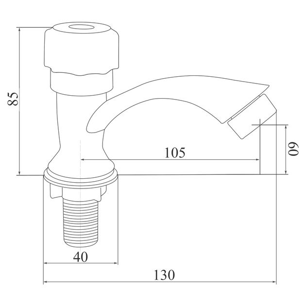 Кран на одну воду для раковини Brinex BW 0221, фото , зображення 2 | SNABZHENIE.com.ua Кран на одну воду для раковини Brinex BW 0221, фото , зображення 2 | SNABZHENIE.com.ua