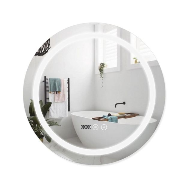 Зеркало Qtap Mideya 600х600 с LED и антизапотеванием QT2078F803W, фото  | SNABZHENIE.com.ua
