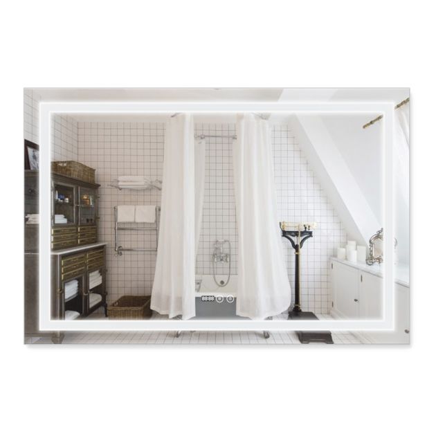 Зеркало Qtap Mideya 1200х800 с LED и антизапотеванием QT2078F613W, фото  | SNABZHENIE.com.ua