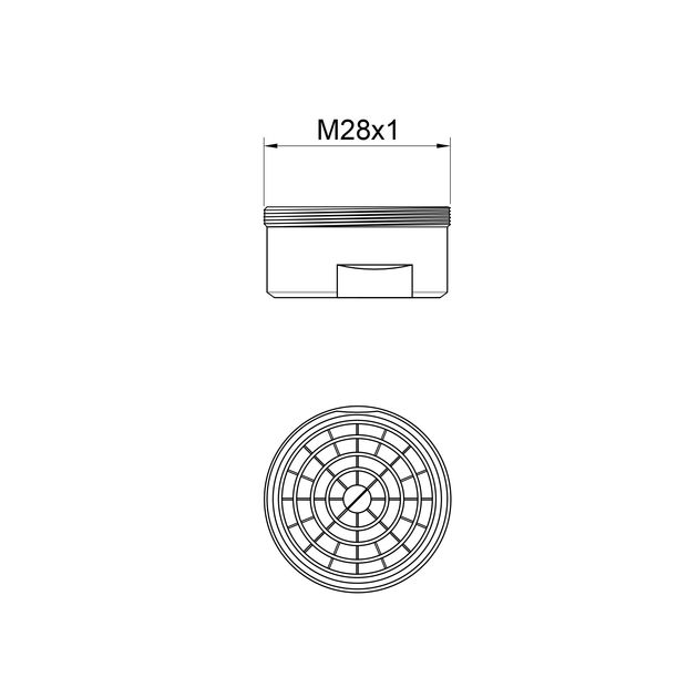 Аератор Lidz (CRM) 48 00 024 00 з зовнішньою різьбою, фото , зображення 2 | SNABZHENIE.com.ua Аератор Lidz (CRM) 48 00 024 00 з зовнішньою різьбою, фото , зображення 2 | SNABZHENIE.com.ua