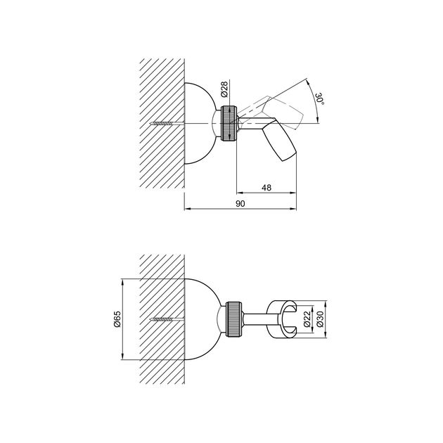 Кронштейн для ручного душа Lidz CRM 49 00 111 00, фото , изображение 2 | SNABZHENIE.com.ua