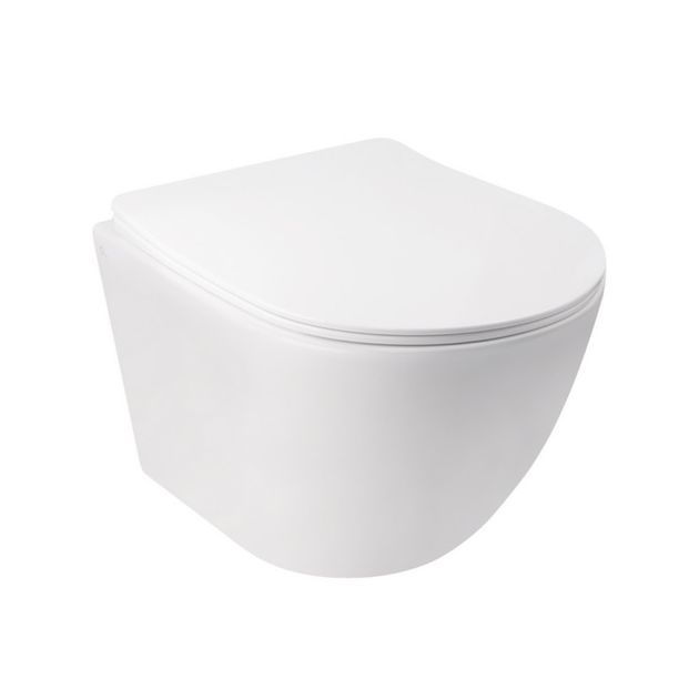 Унитаз подвесной Qtap Jay безободковый с сиденьем Soft-close, фото  | SNABZHENIE.com.ua