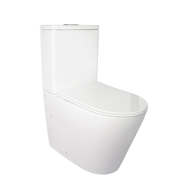 Унитаз-компакт Qtap Stork безободковый с сиденьем Soft-close, фото  | SNABZHENIE.com.ua