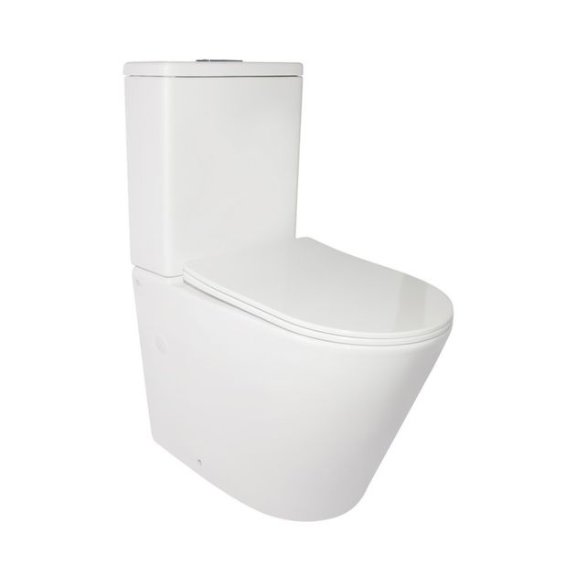 Унитаз-компакт Qtap Stork безободковый Soft-close QT15222179W, фото  | SNABZHENIE.com.ua