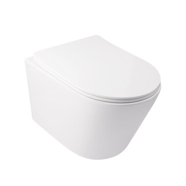 Унітаз підвісний Qtap Swan безободковий з сидінням Soft-close QT16335178W, фото  | SNABZHENIE.com.ua