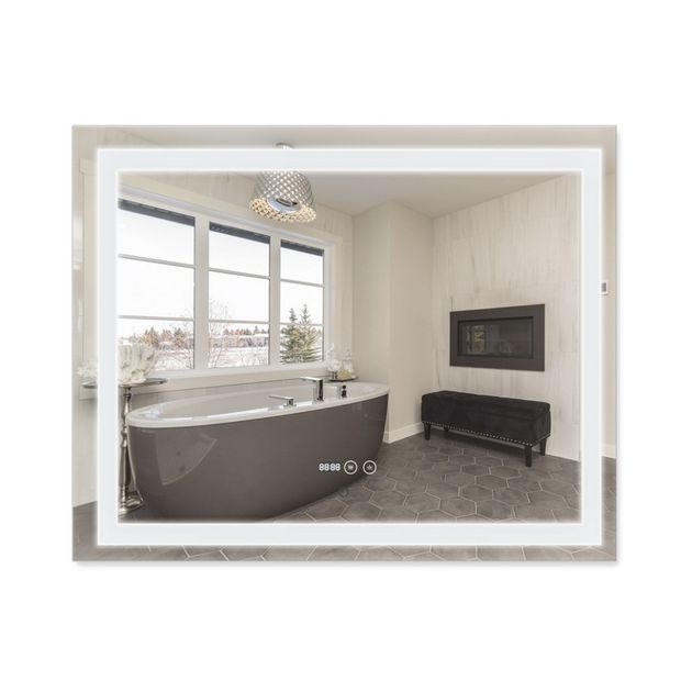 Зеркало Qtap Mideya 1000x800 с LED и антизапотеванием QT2078F614W, фото  | SNABZHENIE.com.ua