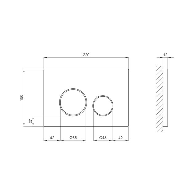 Панель смыва для унитаза Qtap Nest QT0111M, фото , изображение 2 | SNABZHENIE.com.ua Панель смыва для унитаза Qtap Nest QT0111M, фото , изображение 2 | SNABZHENIE.com.ua